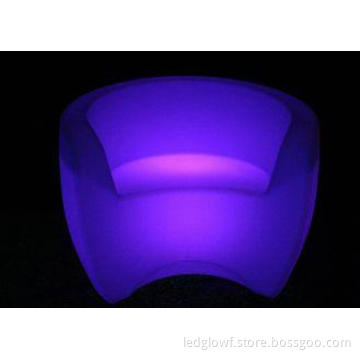 Purple LED Bar Stools Illuminated Chairs With On / Off Swit